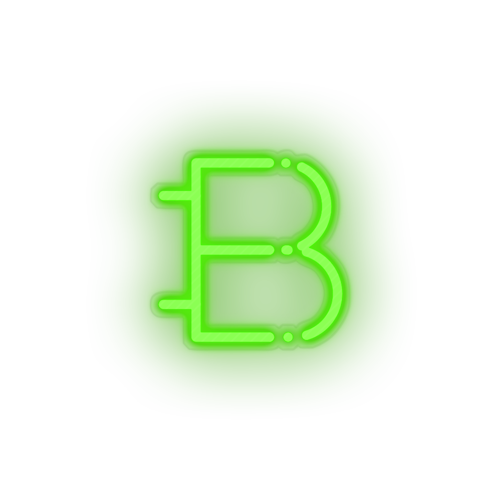 green 313_bytecoin_coin_crypto_cryptocurrency_currency led neon factory