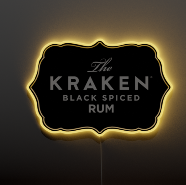 Kraken bar neon sign