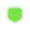 green lion led animal carnivore cartoon fauna leo lion zoo neon factory