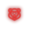 red lion led animal carnivore cartoon fauna leo lion zoo neon factory