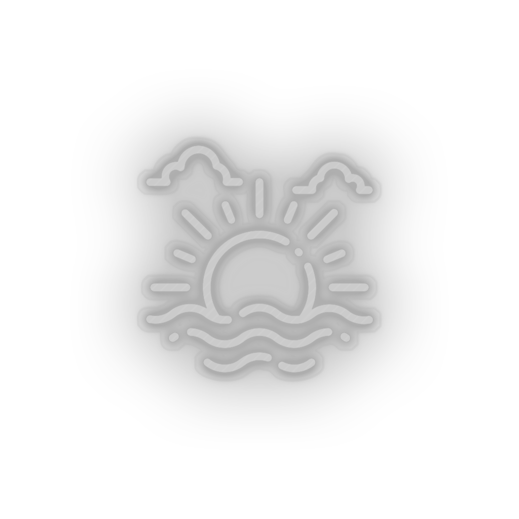 white sunset_sunrise led beach holiday sea summer sun sunset sunrise vacation neon factory