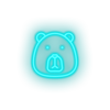 ice_blue bear led animal bear carnivore cartoon fauna head zoo neon factory