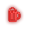 red beer_glass led alcohol amusement beer glass carnival circus drink parade neon factory