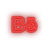 red behance social network brand logo led neon factory