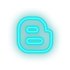 ice_blue blogger social network brand logo led neon factory