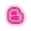 pink blogger social network brand logo led neon factory