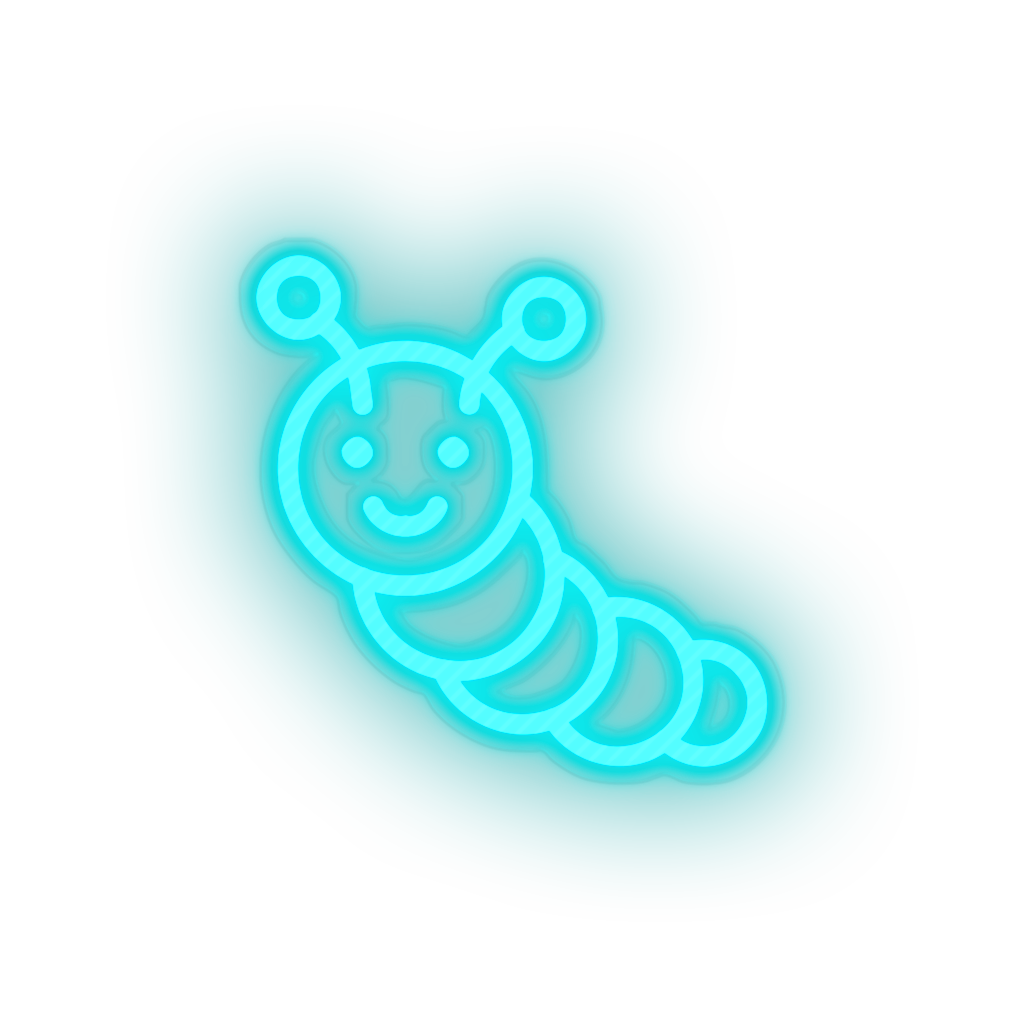 ice_blue caterpillar toys family children toy child kid baby play led neon factory