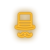 warm_white circus_hat led amusement carnival circus circus hat magic hat mustache parade neon factory