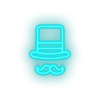 circus hat Amusement carnival circus circus hat magic hat mustache parade Neon led factory