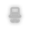 white circus_hat led amusement carnival circus circus hat magic hat mustache parade neon factory