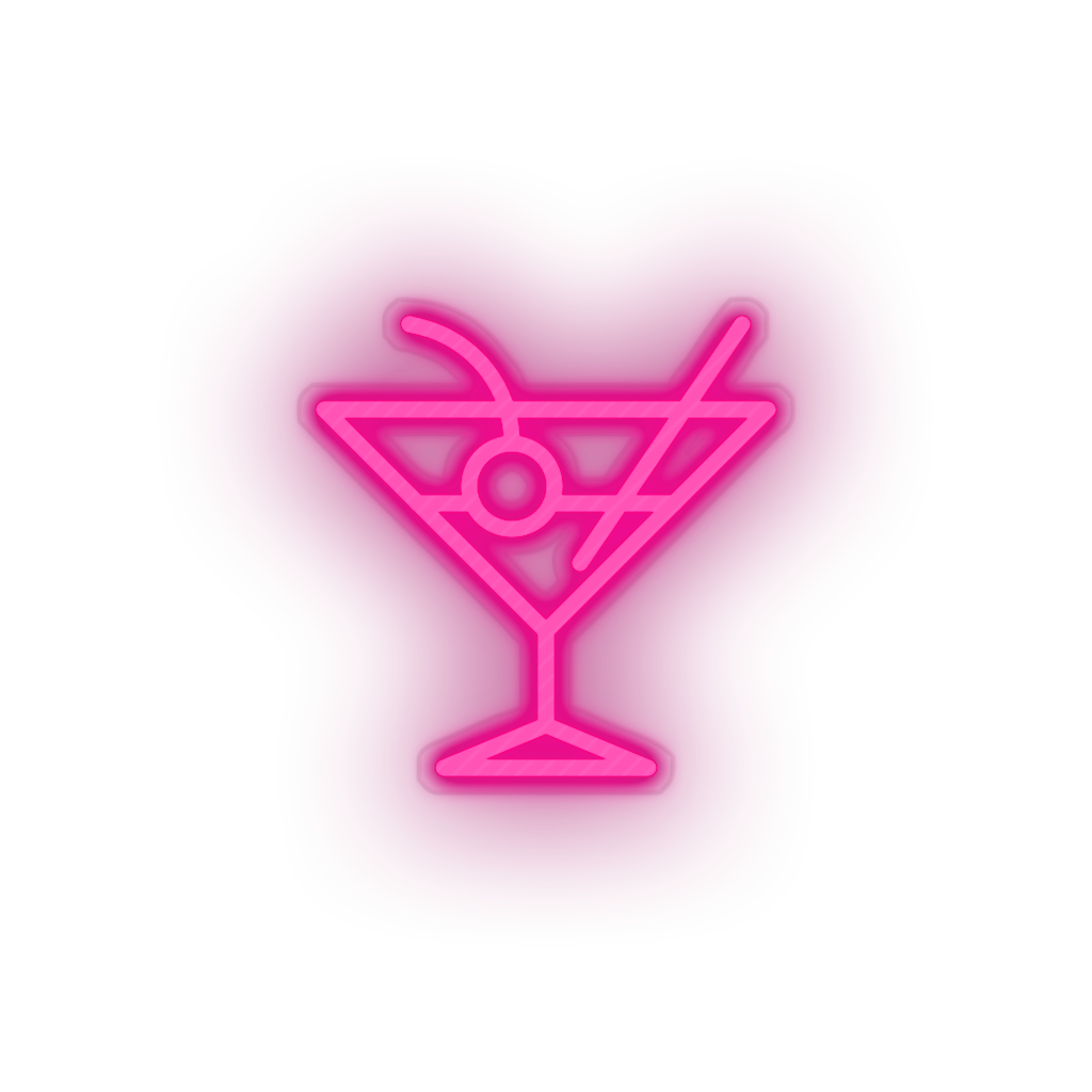 pink cocktail led alcohol cocktail drink holiday tourism travel vacation neon factory