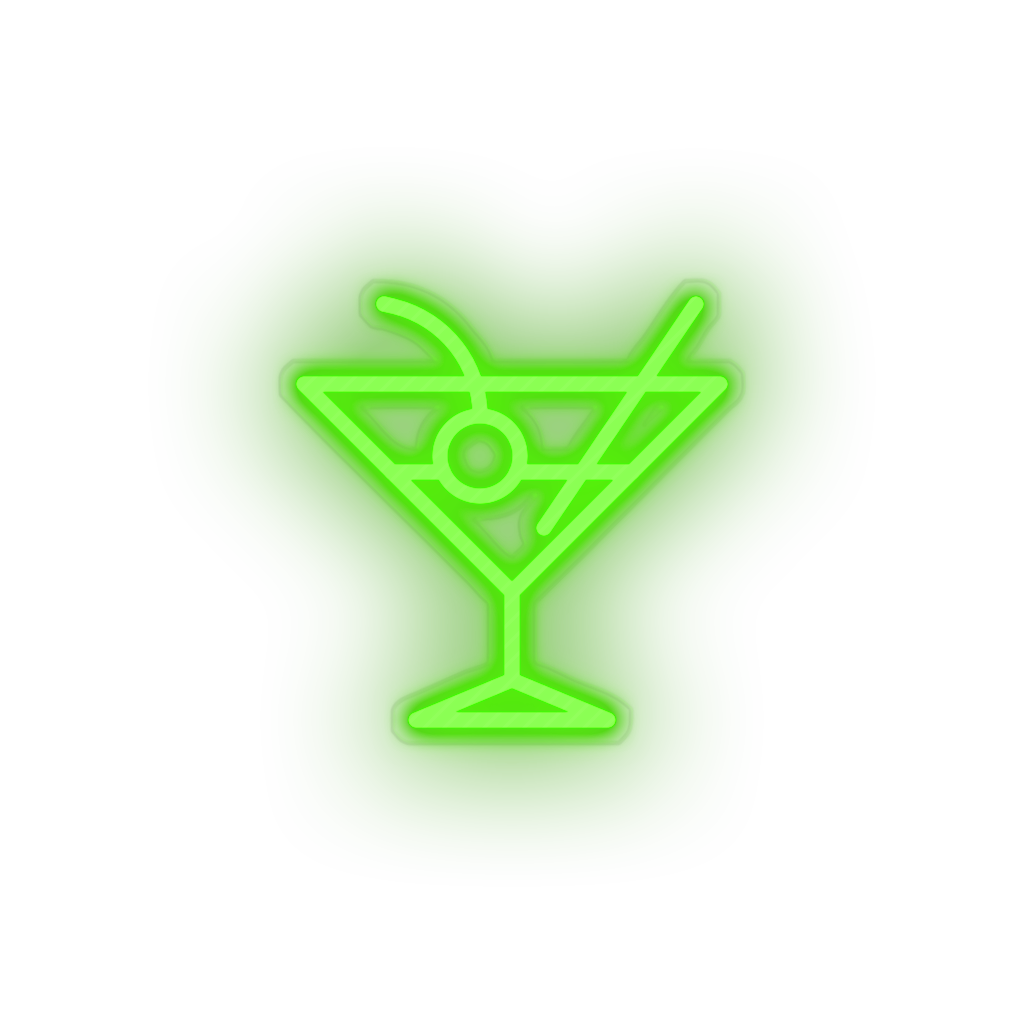 green cocktail led alcohol cocktail drink holiday tourism travel vacation neon factory