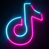 tiktok logo neon sign