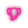 pink elepant led animal bishop cartoon elephant fauna herbivore zoo neon factory