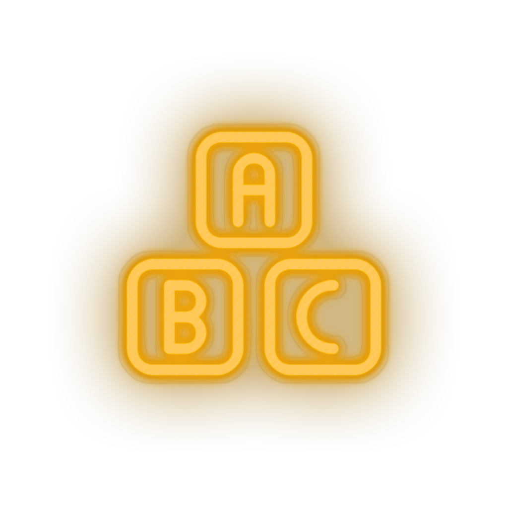 warm_white family blocks abcs toys abc alphabet children child educative kid baby educational led neon factory