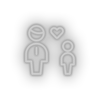 white family parent father children human person heart child kid dad baby led neon factory