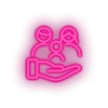 pink family parent hold children human person hand parents child kid baby led neon factory