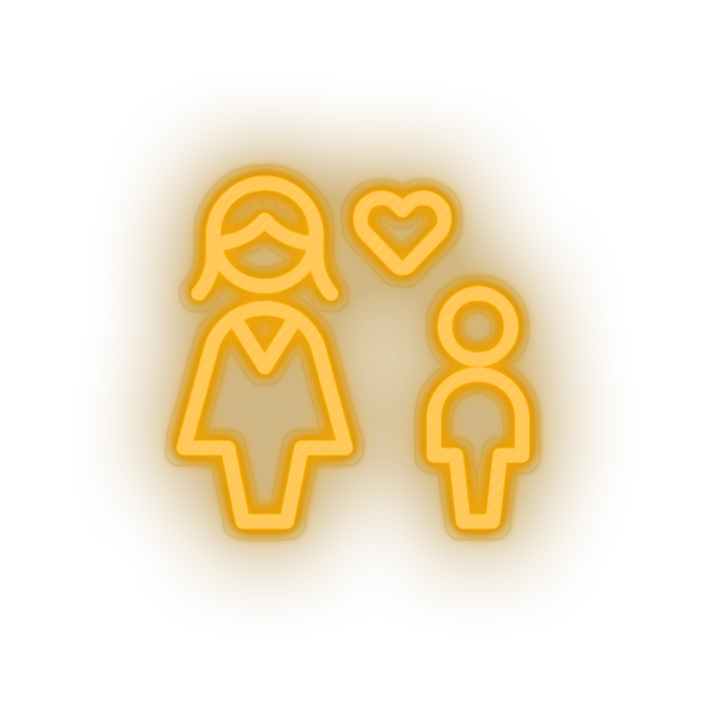 warm_white family person mother human children parent heart child kid baby led neon factory