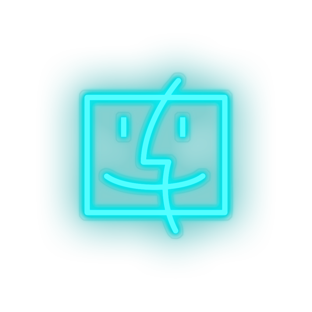 ice_blue finder social network brand logo led neon factory