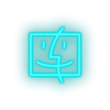 ice_blue finder social network brand logo led neon factory