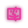 pink finder social network brand logo led neon factory