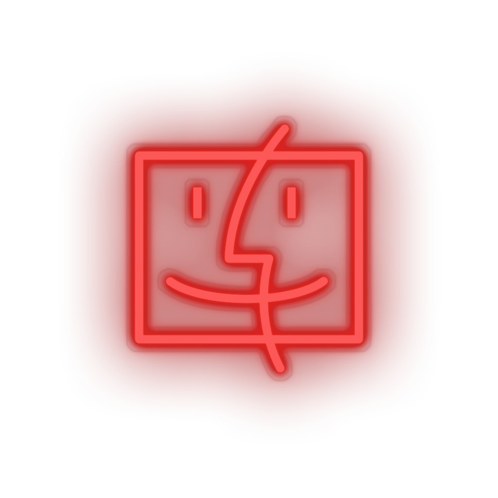 red finder social network brand logo led neon factory