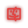 red finder social network brand logo led neon factory