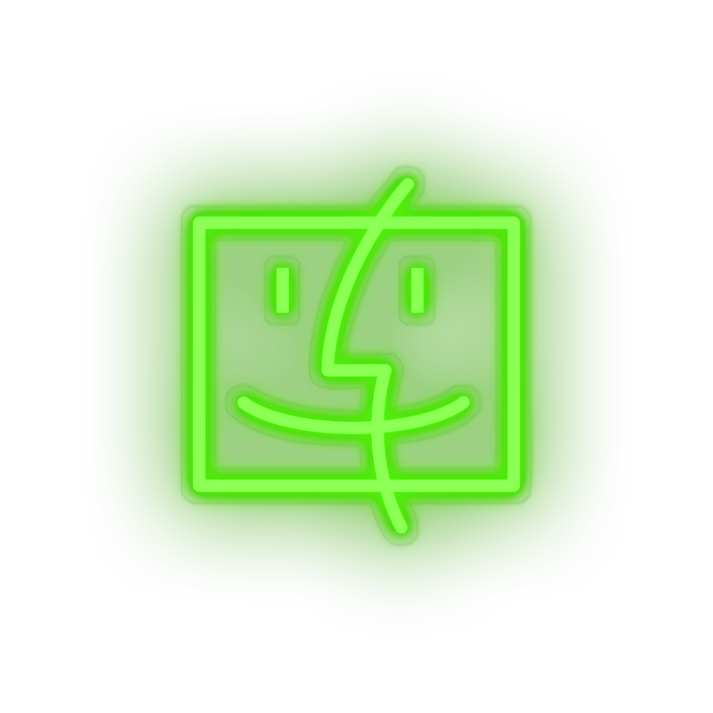 green finder social network brand logo led neon factory