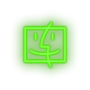 green finder social network brand logo led neon factory