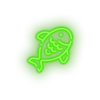 green fish led animal beach fish holiday seafood summer vacation neon factory