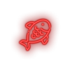 red fish led animal beach fish holiday seafood summer vacation neon factory