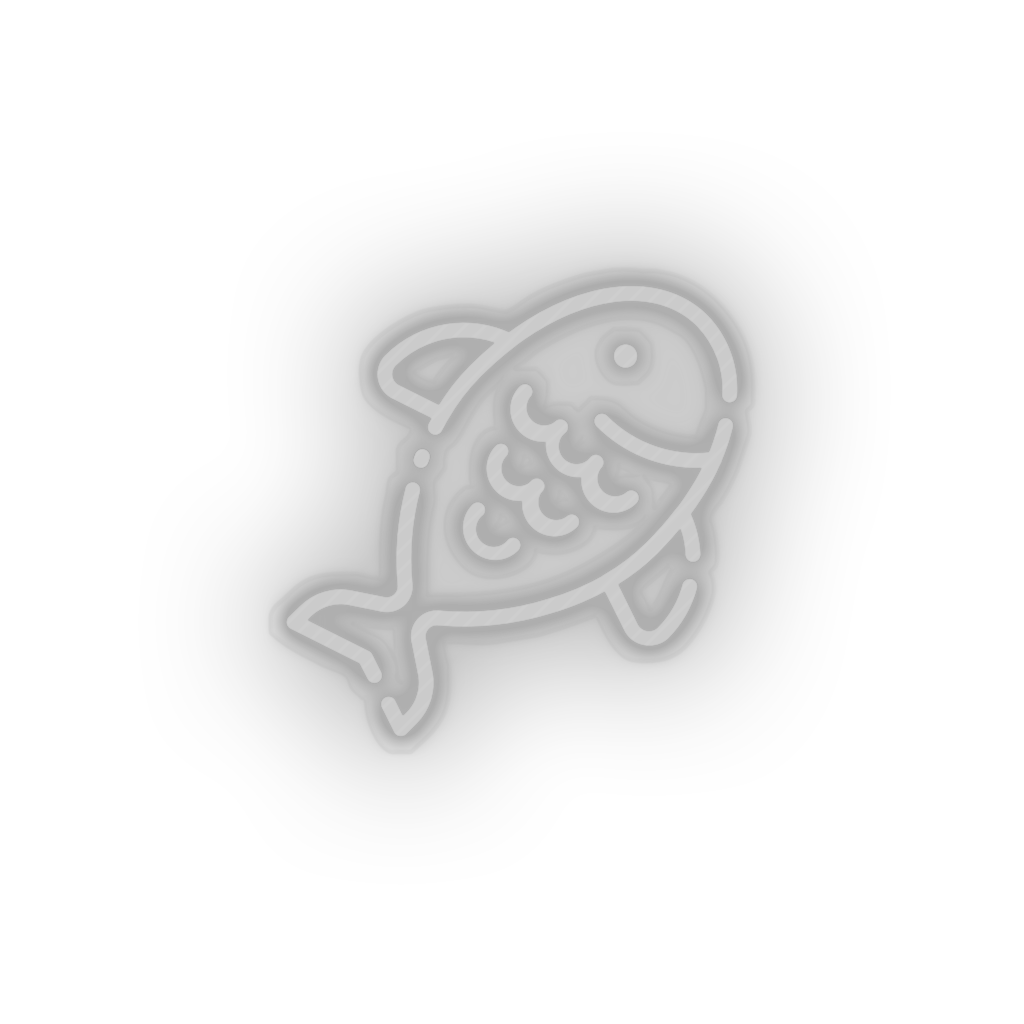 white fish led animal beach fish holiday seafood summer vacation neon factory