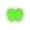 green flip_flops led beach flip flop holiday sandals slippers summer vacation neon factory