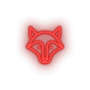 red fox led animal carnivore cartoon fauna fox wolf zoo neon factory