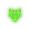 green fox led animal carnivore cartoon fauna fox wolf zoo neon factory