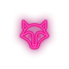 pink fox led animal carnivore cartoon fauna fox wolf zoo neon factory