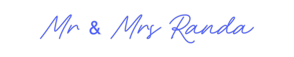 Custom Neon: Mr & Mrs Randa