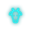 ice_blue giraffe led animal cartoon fauna giraffe head herbivore zoo neon factory