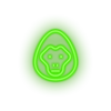 green gorilla led animal cartoon fauna gorilla herbivore monkey zoo neon factory
