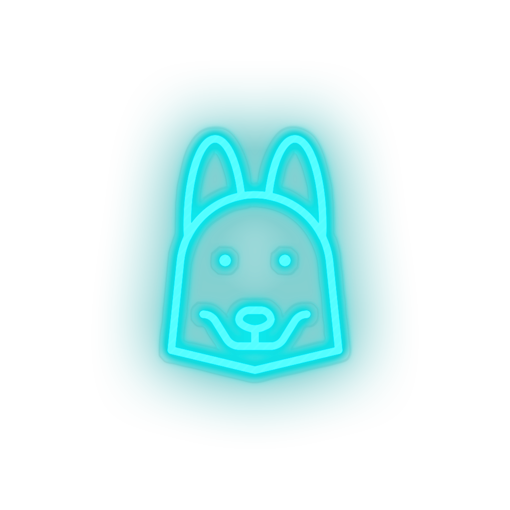 husky dog Animal carnivore cartoon fauna husky dog pet zoo Neon led factory