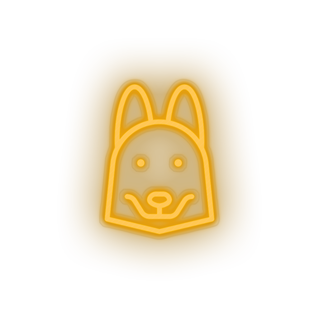 warm_white husky_dog led animal carnivore cartoon fauna husky dog pet zoo neon factory