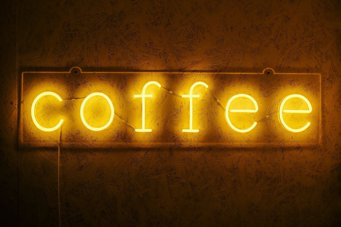 coffee neon sign