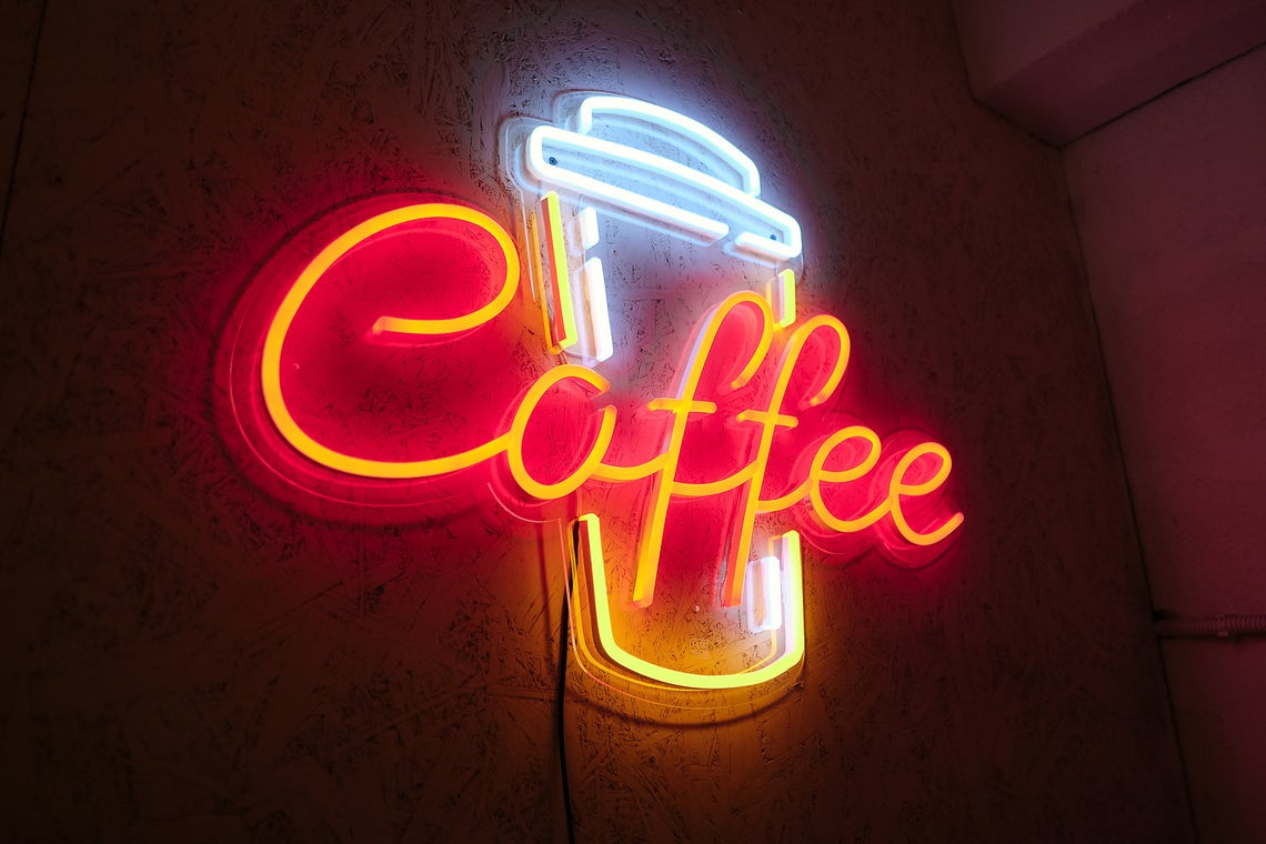 coffee neon sign