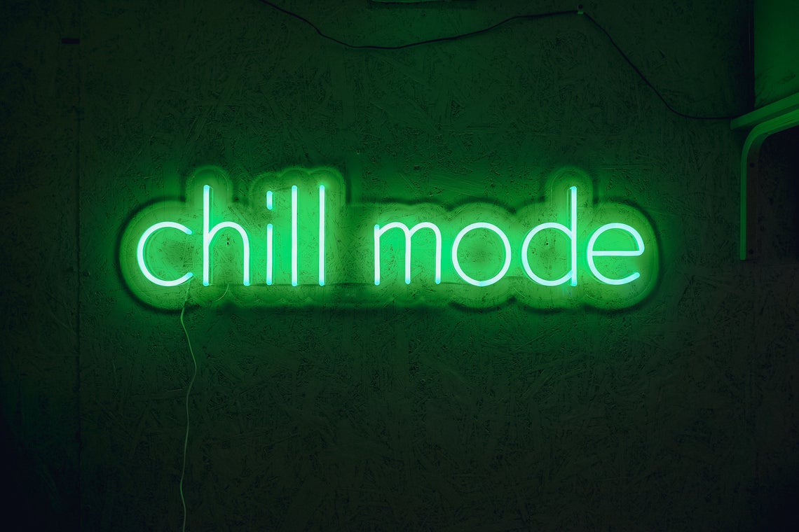 Chill mode neon sign for home chill out zone LED flex neon