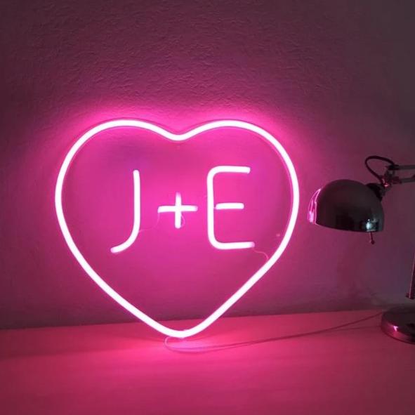 Heart Sign with Initials | NEON LED