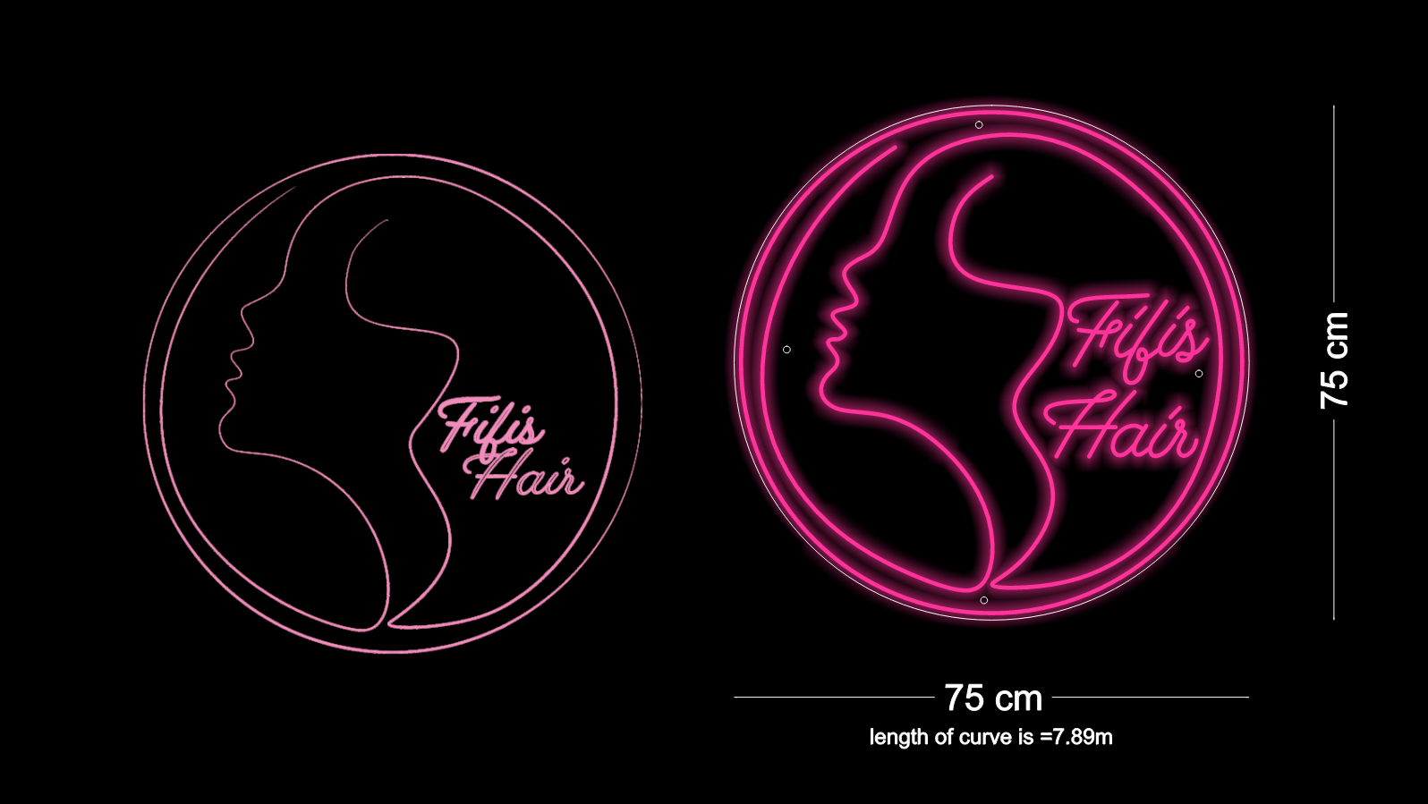 Custom Neon: fifis hair