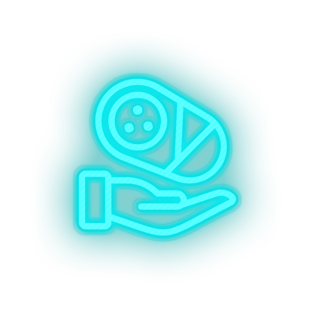 ice_blue infant hold family children newborn hand child kid baby led neon factory