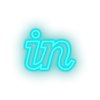 ice_blue invision social network brand logo led neon factory