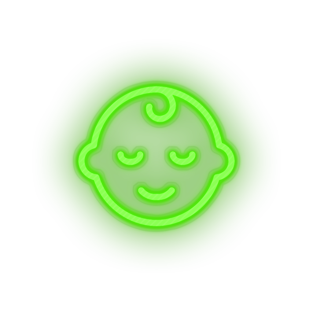 green kid infant baby child children family led neon factory