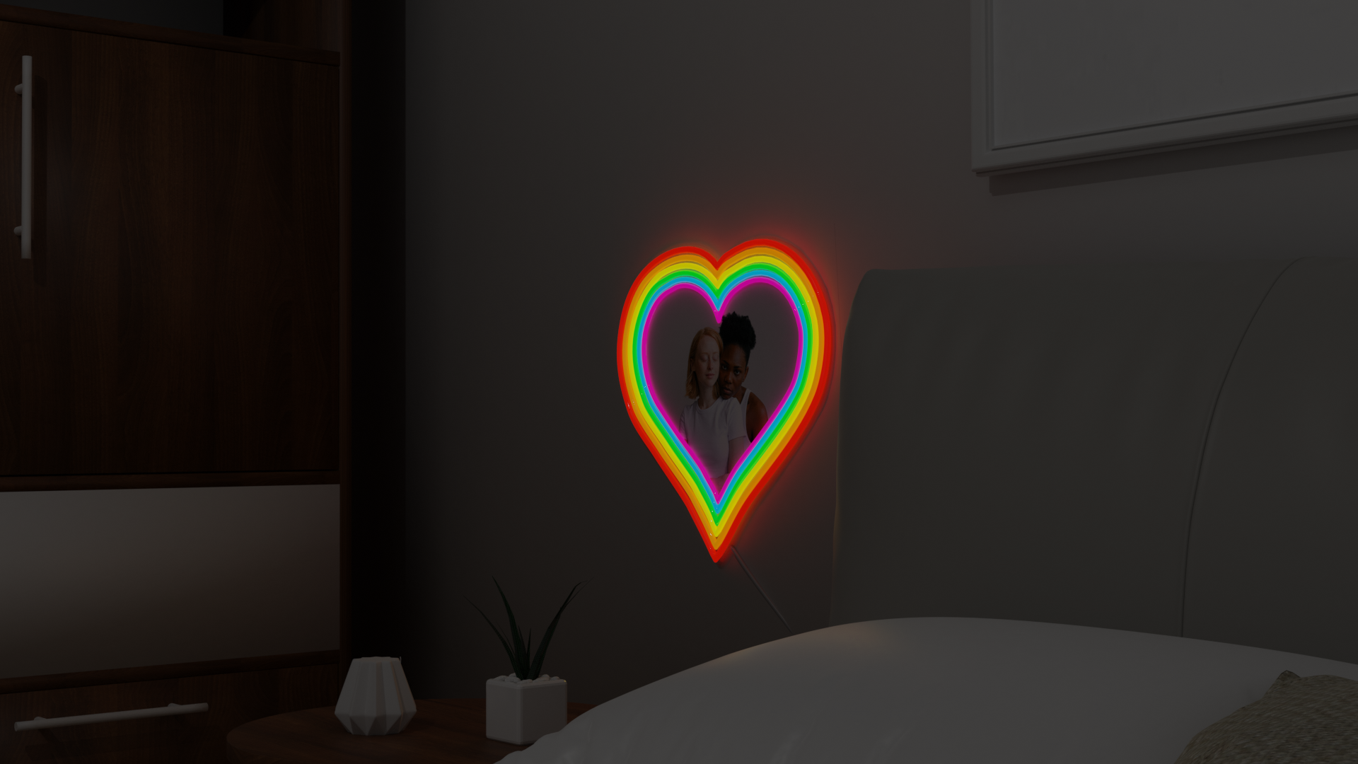 lgbt print photo neon